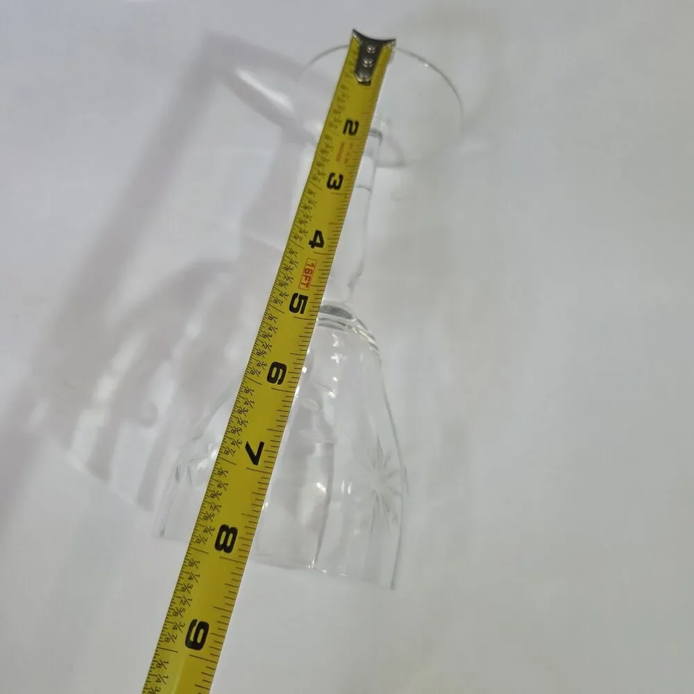 Crystal Etched Water Goblets Set Of 2